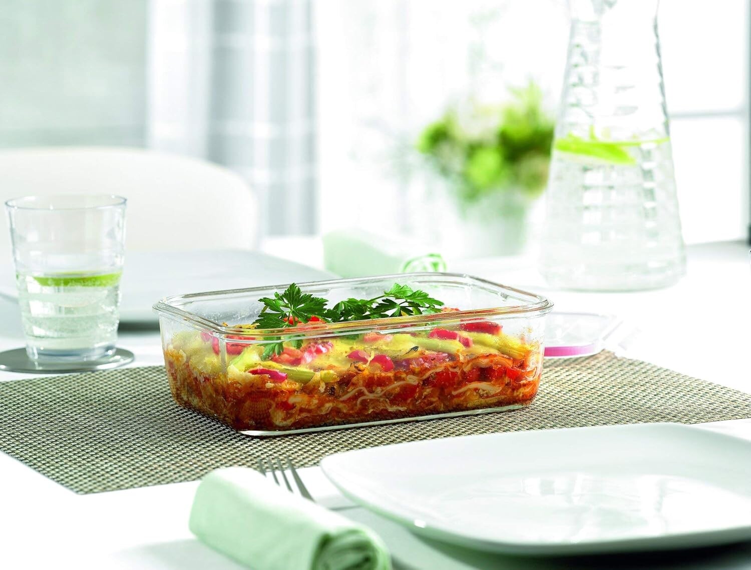 Pyrex Lot de 3 bols à mélanger en verre avec bols de 1, 1,5 et 2,5 litres pour la cuisine, la cuisson et le rangement, Passe au micro-ondes, au congélateur et au