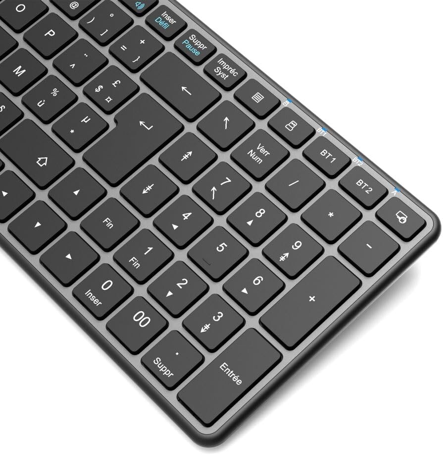 Clavier Compact Rechargeable Bluetooth 2 4 GHz Claviers Sans Fil 