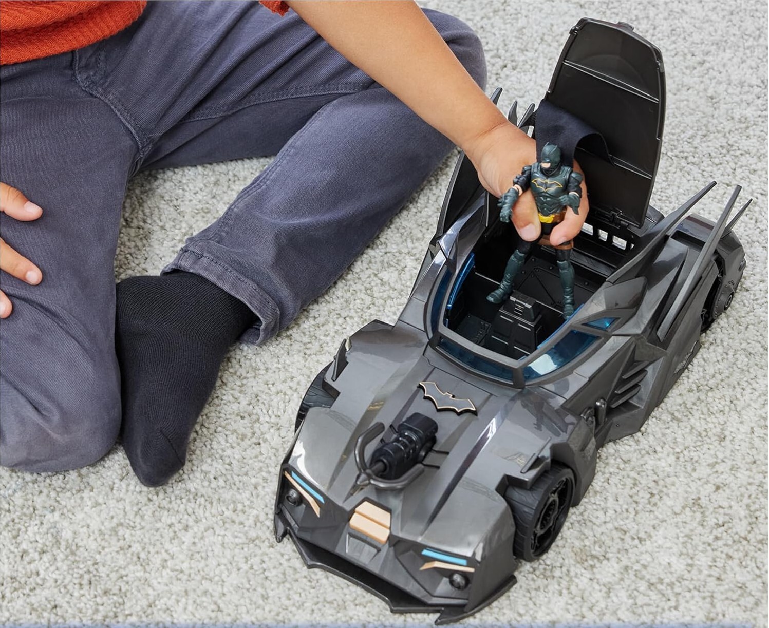 Batman Offroad Batmobile avec catapulte a Crochet et figurine Batman Figurines Pearl