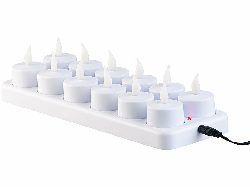 Topstone Lot de 12 bougies chauffe-plat à LED avec télécommande