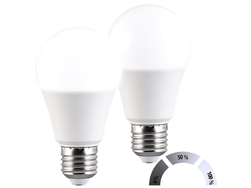 2 ampoules LED E27 / 1521 lm / blanc lumière du jour avec 3