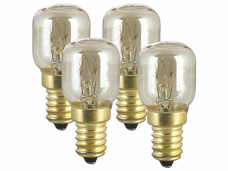 4 ampoules pour four E14 / T26 / 100 lm / 25 W / blanc chaud