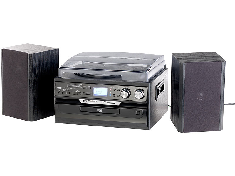 Chaîne HiFi avec Platine et numériseur CD / Vynile vers USB MHX-580, Mini  chaînes