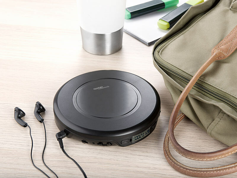 Lecteur CD Portable Bluetooth avec Haut-parleurs, Lecteur CD Rechargeable  1400mAh avec Protection Anti-Chocs/Anti-basculement, Lecteur CD Personnel