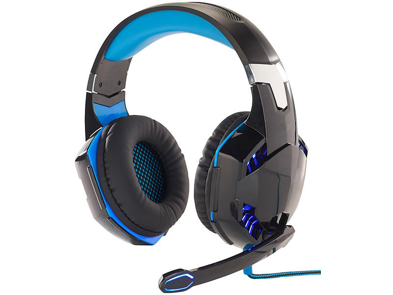 Casque Gaming LED avec micro et son Surround 7.1 GHS-250 Mod-IT, Casques  Gaming
