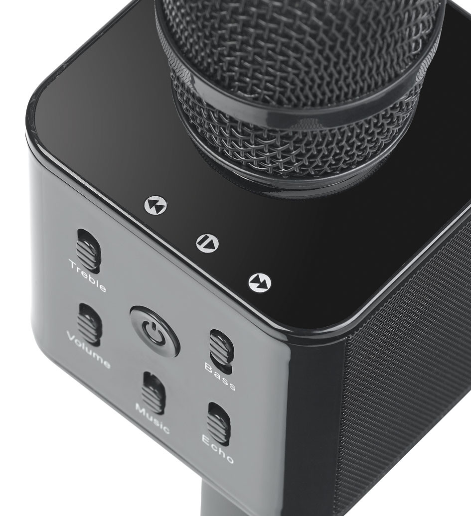 Microphone Karaoke - Bluetooth Double haut-parleurs, Echo + Effets  Réverbération - Enceinte PC - Achat & prix