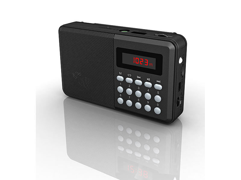 Mini radio de poche fm mw sw avec batterie rechargeable noir - Conforama