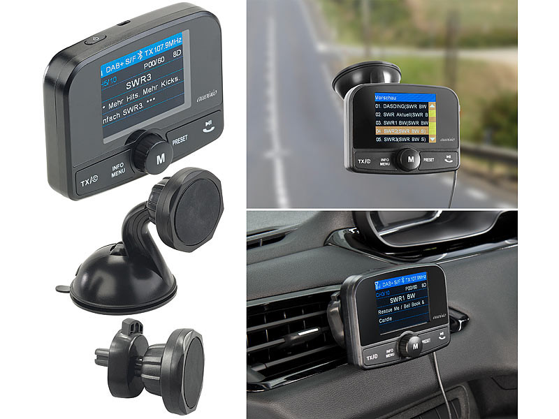 Transmetteur FM Bluetooth pour voiture, adaptateur radio écran couleur 4,6  cm