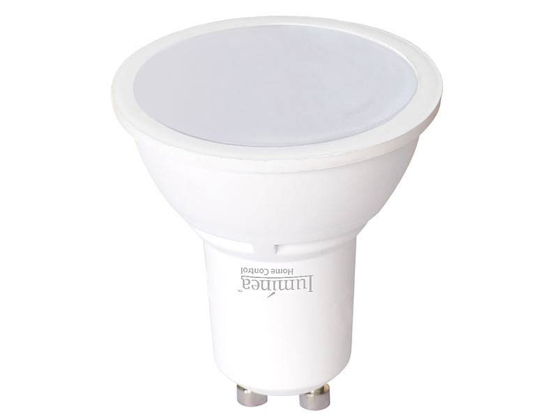 Spot LED connecté GU10 RVB/CCT compatible commandes vocales LAV-215.RVBw -  4,5W, LED SMD
