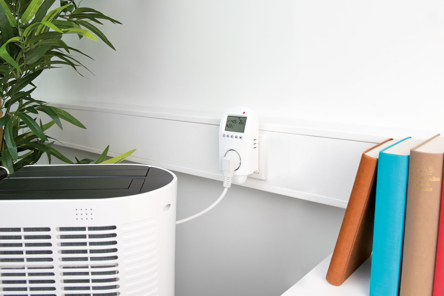 Prise de thermostat de chambre sans fil avec télécommande pour radiateur  électrique et climatiseur mobile