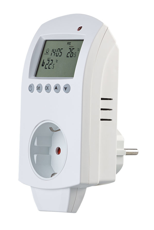 Thermostat numérique chauffage connexion 2 fils avec programmation 6 jours  ouvrables et 2 périodes week-ends