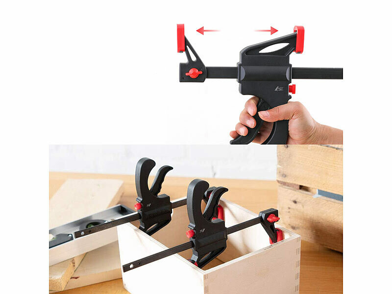 Serre-Joints à Libération Rapide WAIZHIUA 6 Pièces - 2 En 1 Serrage Et Soutien 105mm / 182mm