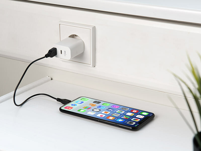 Chargeur pour Iphone - Power secteur USB-C - Chargeur rapide USB-C 20W avec  câble