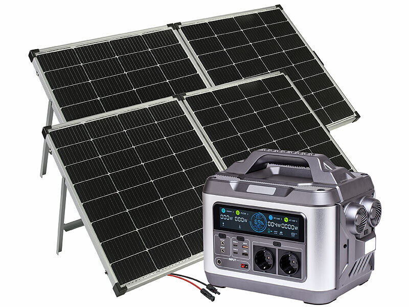 Batterie HSG-1200 avec panneau solaire et adaptateur, Batteries nomades
