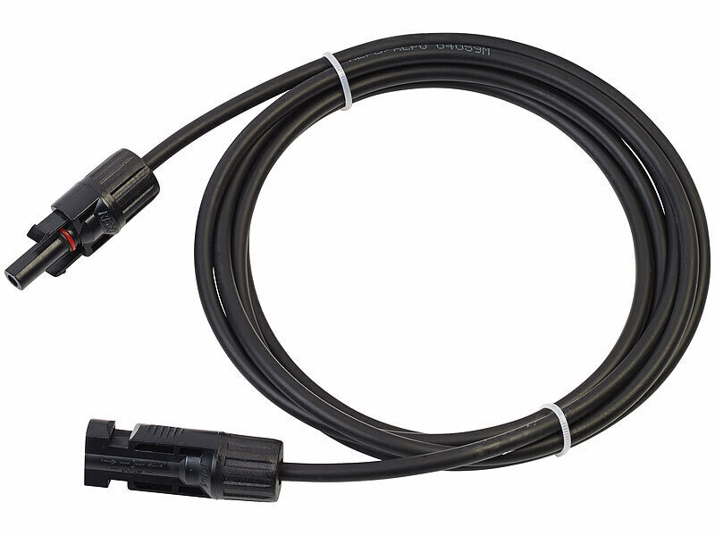 2 câbles de rallonge 2 m / 4 mm² compatibles MC4, Câbles pour panneaux et  batteries