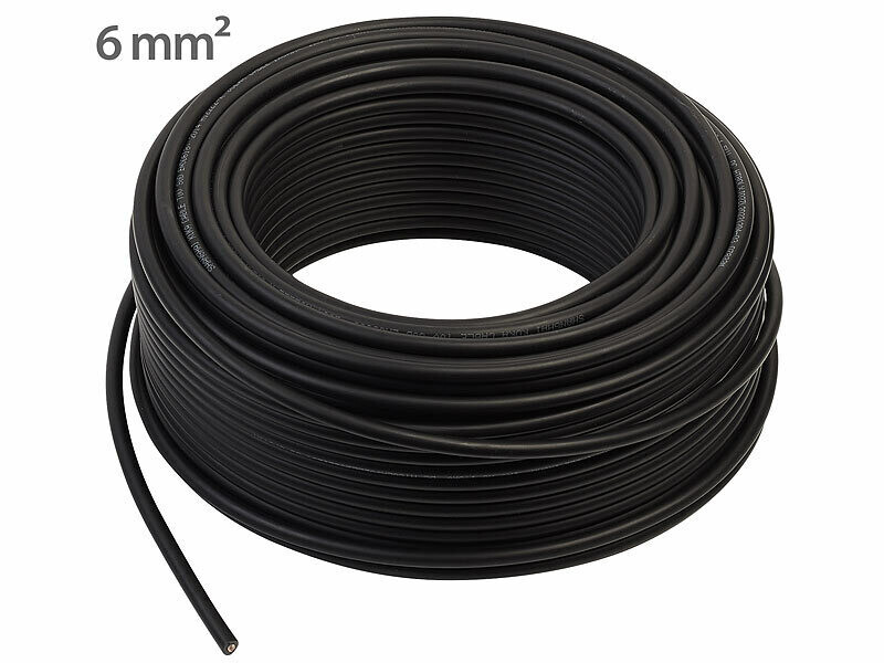 Rallonge cable solaire 6 mm² noir avec Connectique MC4 batteriesolai
