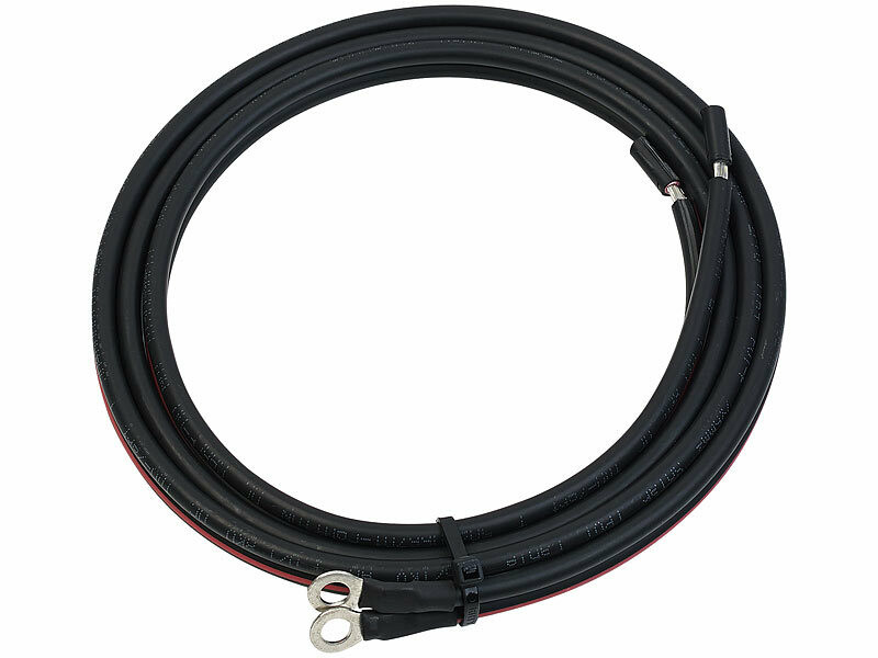 Câble noir avec cosses (30 cm)