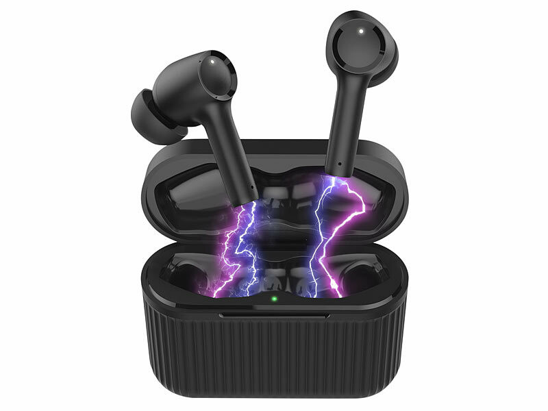 Écouteurs Sans Fil Bluetooth 5.2 avec Boîtier de Charge et Autonomie 12  Heures - Vert - Français