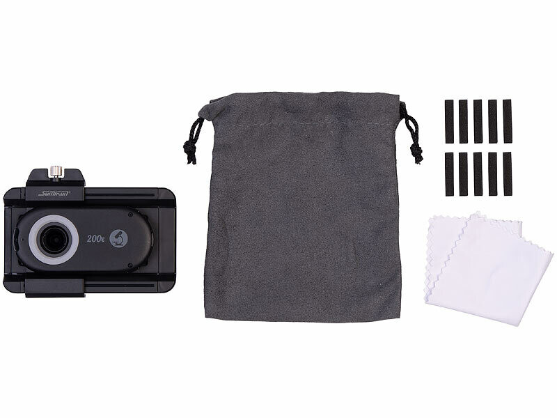 Blanc - Objectif de Microscope caméra pour Smartphone 200X, avec