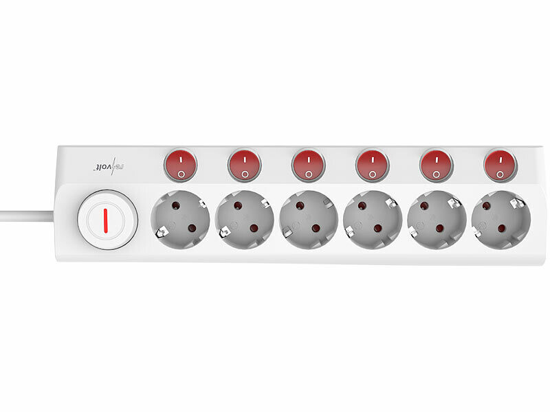 Bloc Multiprise Parafoudre 6 Prises + Multimédia – Avec Interrupteur – Neuf