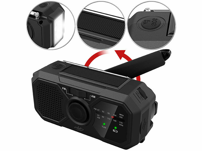 Radio Portable À Manivelle Solaire D'urgence Vente en Ligne