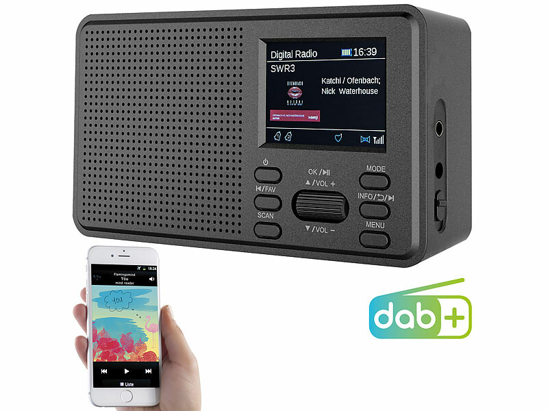 Radio Portable Dab/Dab Plus/FM avec Bluetooth, Poste Radio