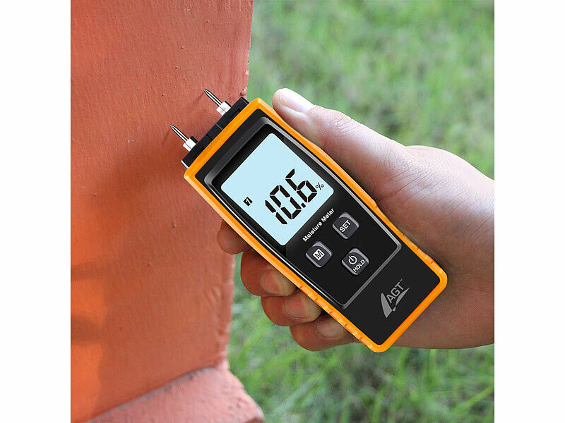 Détecteur D'humidité MD – Pile 9V, Arrêt Auto Après 3 Min, Gris