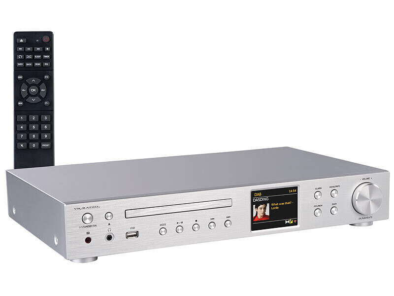 Station Streaming Musical Radio Internet VR-Radio - Wi-Fi Bluetooth 5 - 15000 Stations - DSP - 6W - Réveil Météo Enceinte Alexa