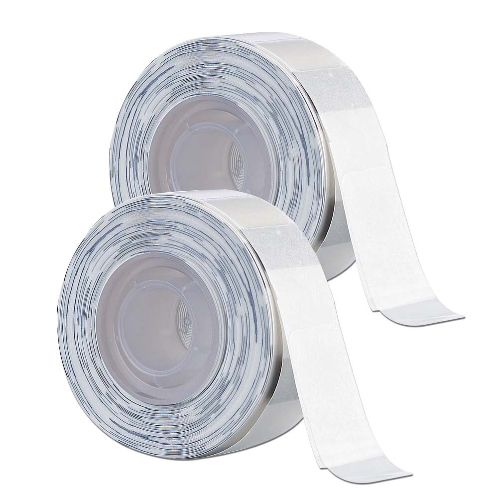 2 rouleaux d'étiquettes autocollantes 15 x 50 mm - coloris blanc