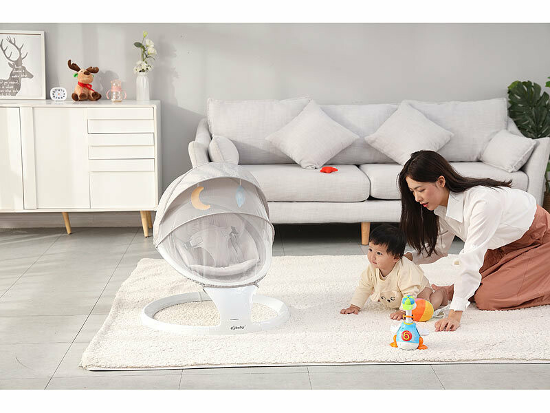 Balancelle bébé électrique intelligent compatible avec Bluetooth - Produits pour  bébés modernes et high-tech
