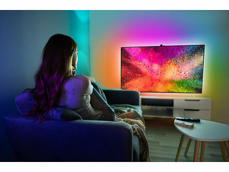 Rétroéclairage TV LED avec Boîtier de Synchronisation HDMI, Bande