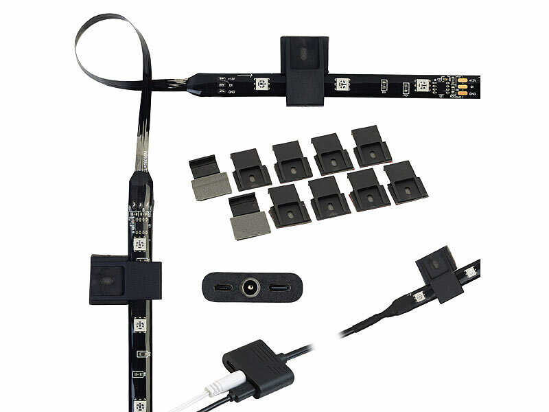 Boîtier de synchronisation TV HDMI pour éclairage d'ambiance, LED IC RGB,  4K UHD WLAN, 55-65 - PEARL