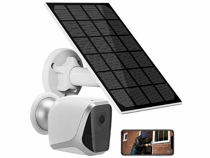 Caméras De Sécurité Extérieure Sans Fil Avec Panneau Solaire, Caméra  Extérieure Sans Fil Alimentée Par Batterie