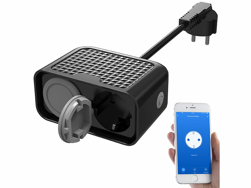 Mini prise d'extérieur connectée 16 A compatible commandes vocales SF-475, Compatible Alexa / Google Home