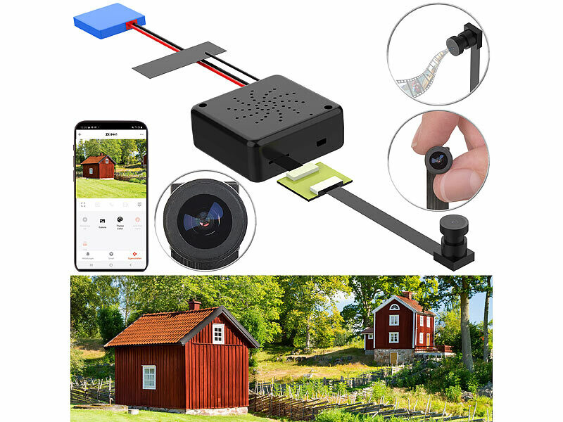Kit micro caméra bouton ou vis Full HD avec micro enregistreur avec écran  tactile et connexion Wi-Fi sur smartphone iOS & Andr