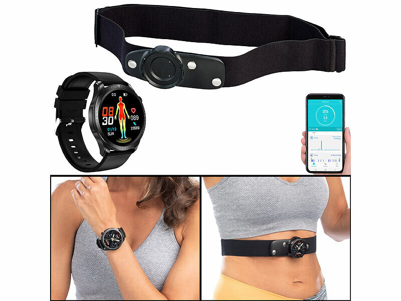 Montre fitness connectée SW-500 avec ceinture thoracique