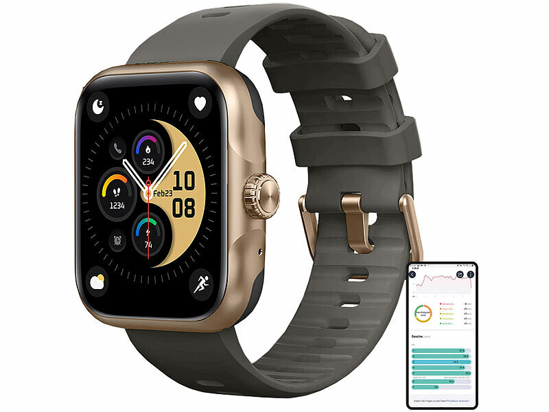 Montre Fitness SW-500 Avec Ceinture Thoracique - Mesure ECG, Fréquence Cardiaque, SpO2, écran Tactile 1.39"