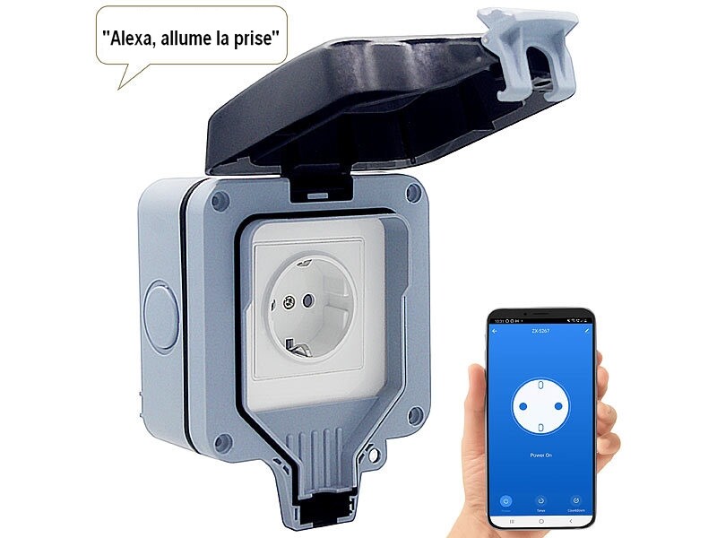 4 prises connectées et intelligentes compatibles Apple HomeKit SF-510, Compatible Alexa / Google Home