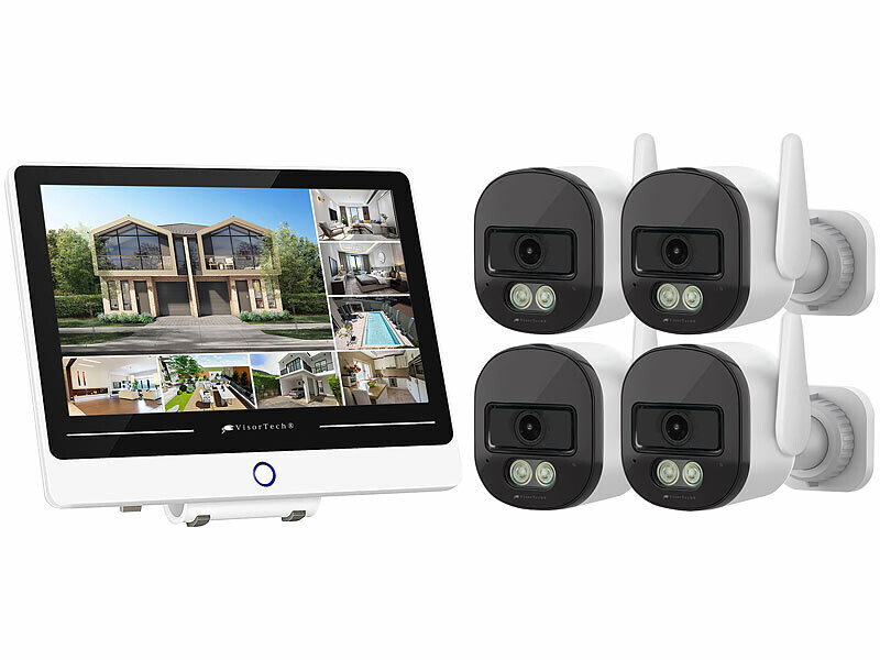 Système de surveillance connecté avec écran et 4 caméras Systèmes de — free download