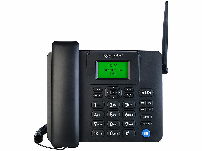 Téléphone sans Fil de Bureau GSM Téléphone Fixe Support Carte SIM