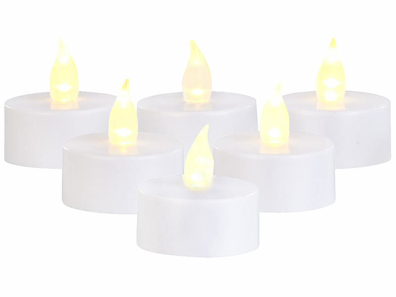 Lot de 6 bougies chauffe-plat à LED doré or - L'Incroyable