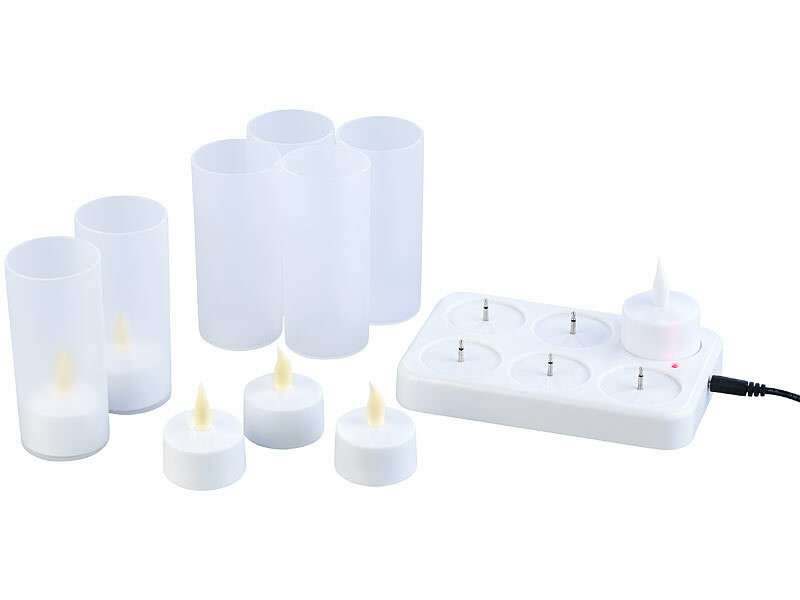 6 bougies LED avec télécommande - Bougies chauffe-plat LED 40