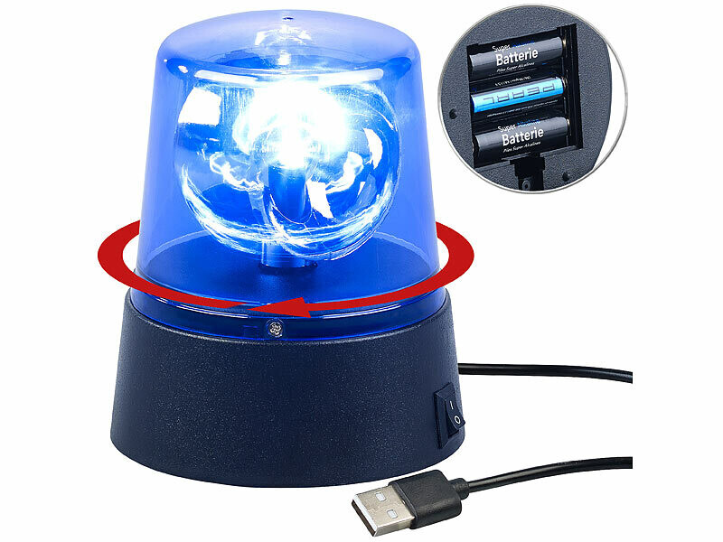 EUROLITE Gyrophare de police LED DE-1 bleu