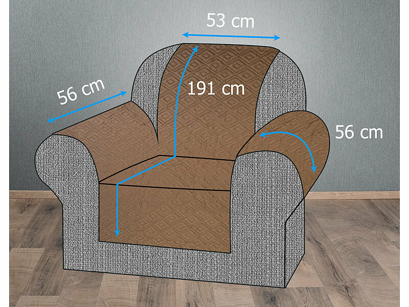 Housse de protection réversible pour fauteuil ou canapé