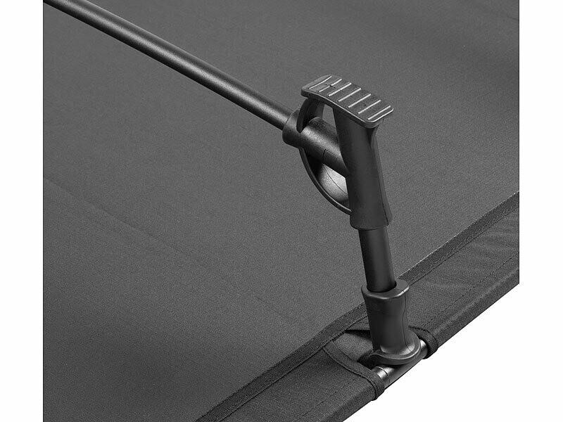 Lit De Camp Pliable LET'S CAMP - Support 250 Kg - Tissu Oxford 600D - Poche Latérale - Sac Transport Inclus