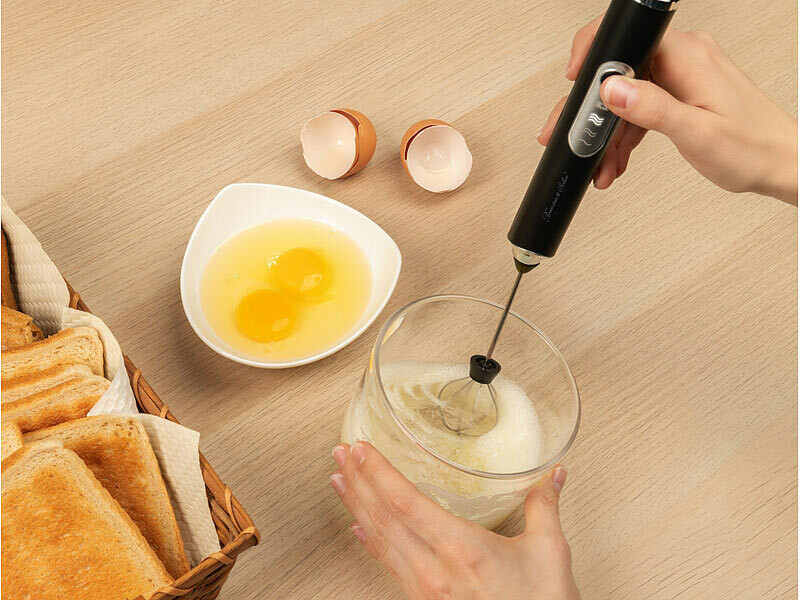 Petit fouet électrique mini mousseur à main en acier inoxydable, pour café,  latte, chocolat chaud, œufs