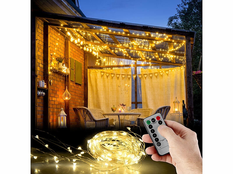 0€01 sur Guirlande lumineuse LED rose plume avec télécommande lumière blanc  chaude - Luminaires extérieur - Achat & prix