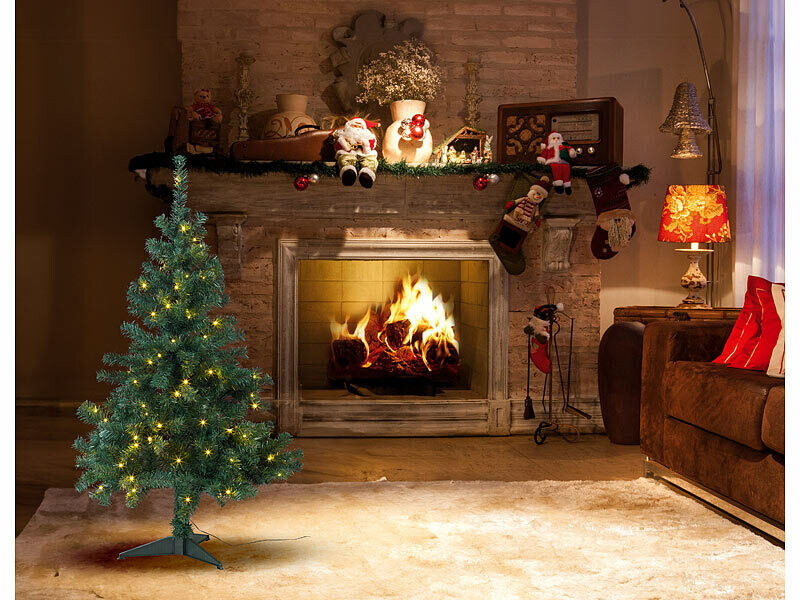 Sapin de Noël artificiel 60 cm avec guirlande lumineuse