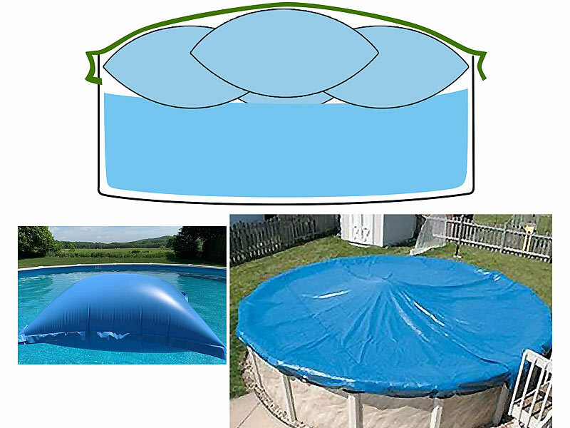Coussin gonflable 1 x 1 m pour bâches de piscine