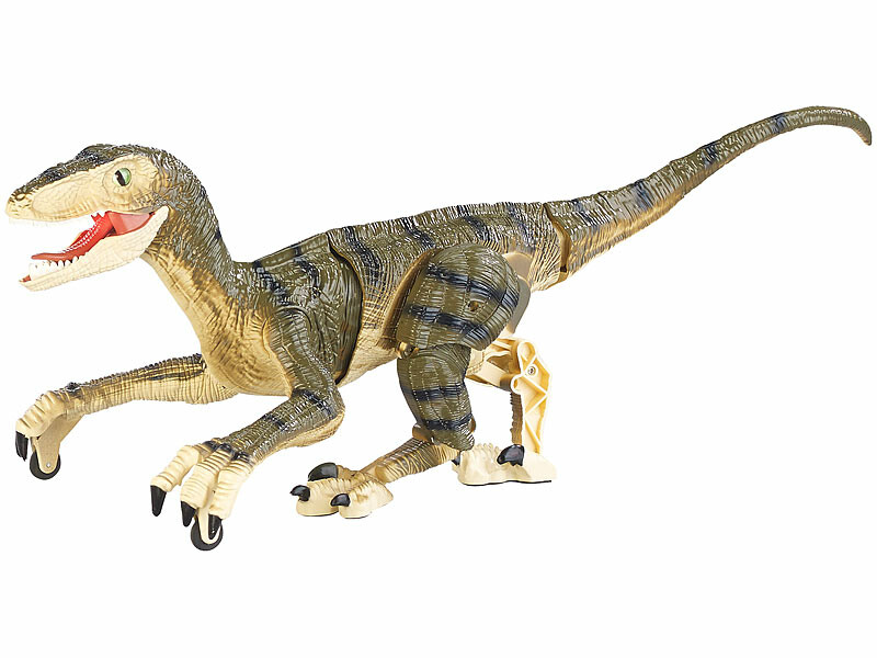 SHOP-STORY - VELOCIRAPTOR GREY : Dinosaure Télécommandé avec Lumières et  Sons